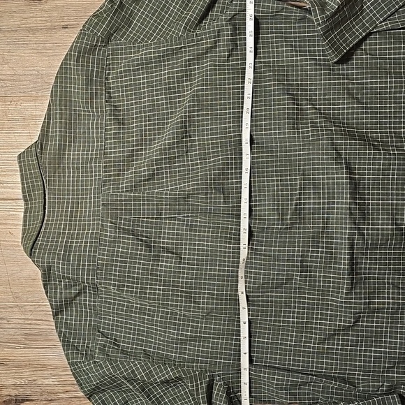 Mens Old Navy Olive Checkered Button Down Shirt XXL - Picture 5 of 6